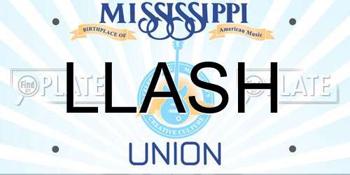 LLASH Mississippi License Plate