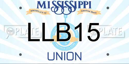 LLB15 Mississippi License Plate