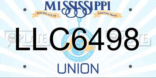 LLC6498 Mississippi License Plate