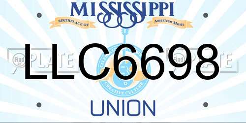 LLC6698 Mississippi License Plate