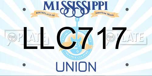 LLC717 Mississippi License Plate
