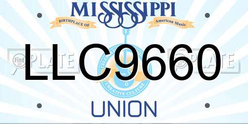 LLC9660 Mississippi License Plate