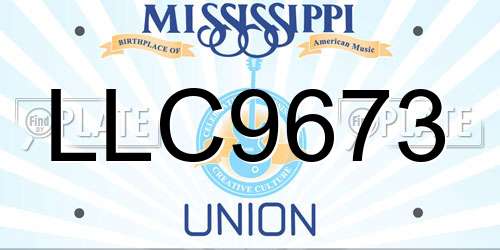 LLC9673 Mississippi License Plate