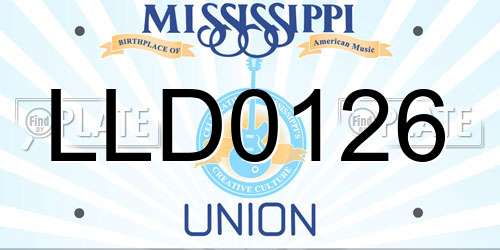 LLD0126 Mississippi License Plate