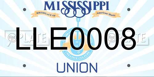 LLE0008 Mississippi License Plate
