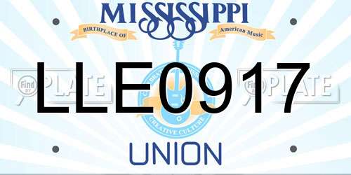 LLE0917 Mississippi License Plate