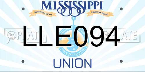 LLE094 Mississippi License Plate