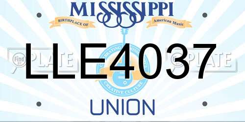LLE4037 Mississippi License Plate