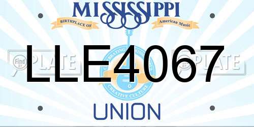LLE4067 Mississippi License Plate