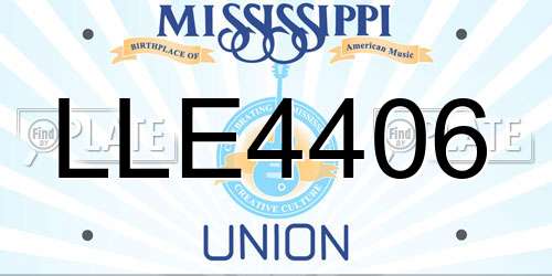 LLE4406 Mississippi License Plate