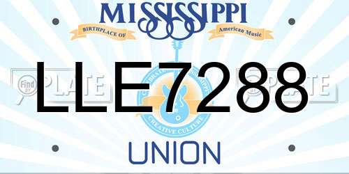 LLE7288 Mississippi License Plate