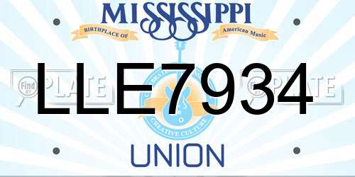 LLE7934 Mississippi License Plate