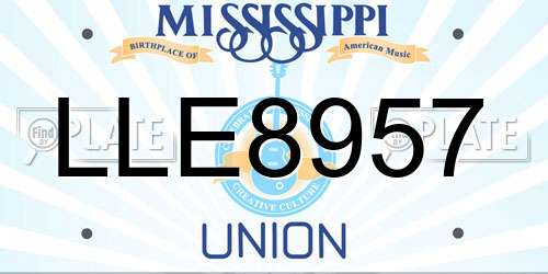 LLE8957 Mississippi License Plate