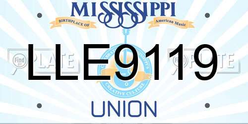 LLE9119 Mississippi License Plate