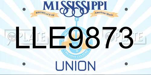 LLE9873 Mississippi License Plate
