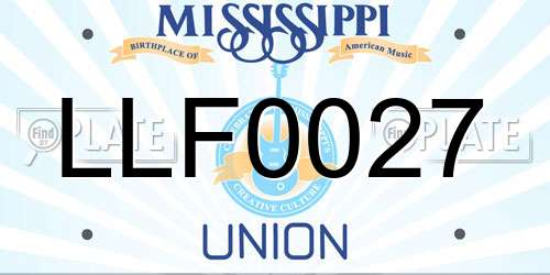 LLF0027 Mississippi License Plate