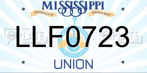 LLF0723 Mississippi License Plate