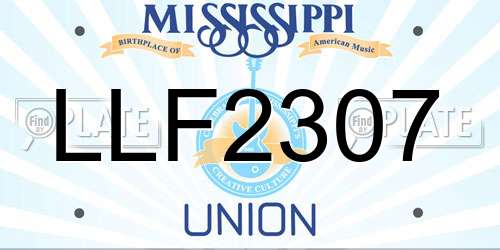 LLF2307 Mississippi License Plate