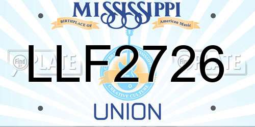 LLF2726 Mississippi License Plate