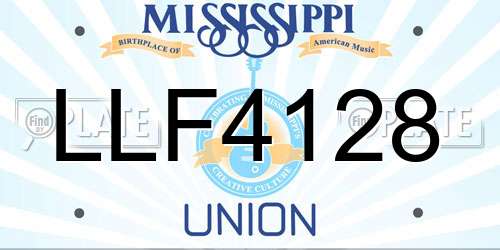 LLF4128 Mississippi License Plate
