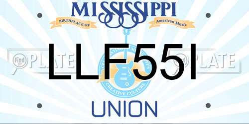 LLF55I Mississippi License Plate