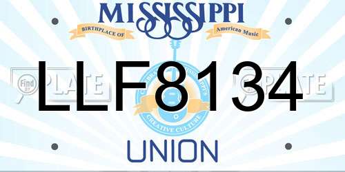 LLF8134 Mississippi License Plate