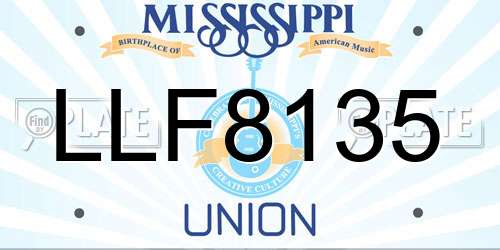 LLF8135 Mississippi License Plate