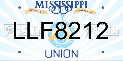 LLF8212 Mississippi License Plate