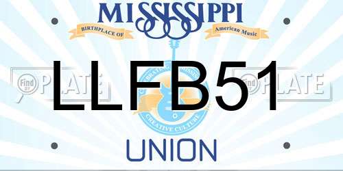 LLFB51 Mississippi License Plate