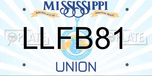 LLFB81 Mississippi License Plate