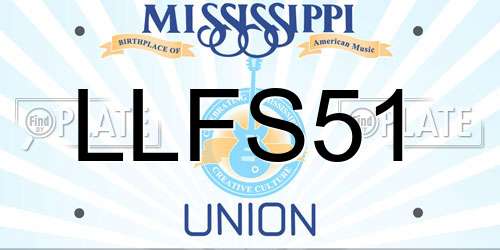 LLFS51 Mississippi License Plate