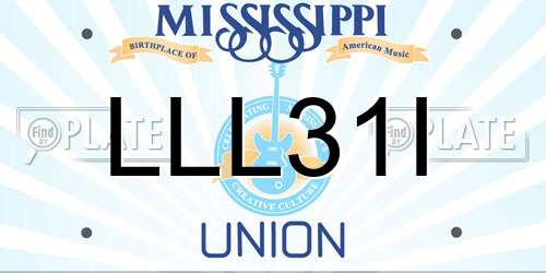 LLL31I Mississippi License Plate