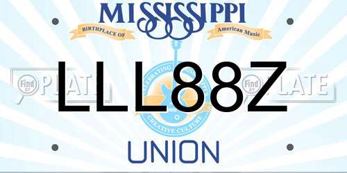 LLL88Z Mississippi License Plate