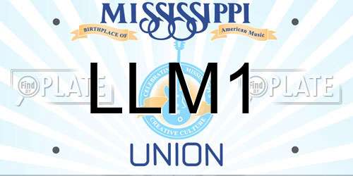 LLM1 Mississippi License Plate