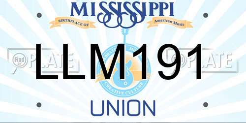 LLM191 Mississippi License Plate