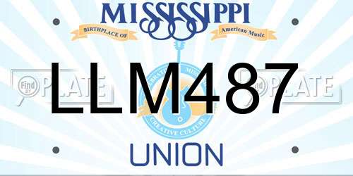 LLM487 Mississippi License Plate