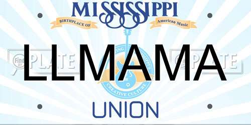 LLMAMA Mississippi License Plate