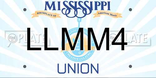 LLMM4 Mississippi License Plate