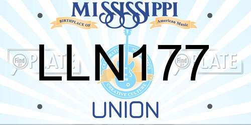 LLN177 Mississippi License Plate
