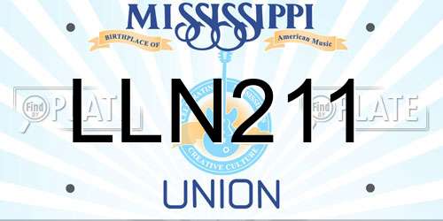 LLN211 Mississippi License Plate