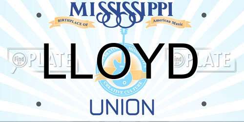 LLOYD Mississippi License Plate