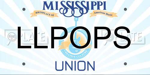 LLPOPS Mississippi License Plate