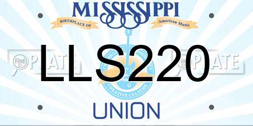 LLS220 Mississippi License Plate