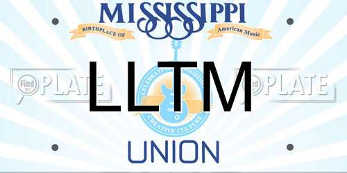 LLTM Mississippi License Plate