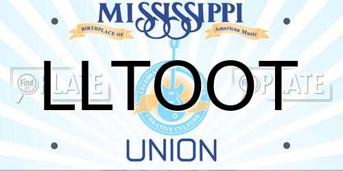 LLTOOT Mississippi License Plate