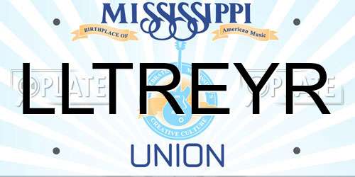LLTREYR Mississippi License Plate
