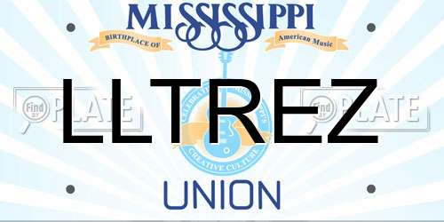 LLTREZ Mississippi License Plate