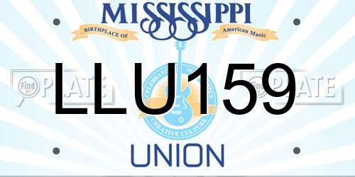 LLU159 Mississippi License Plate