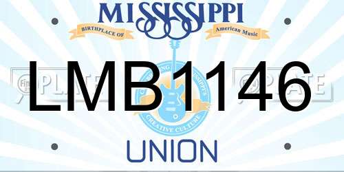 LMB1146 Mississippi License Plate