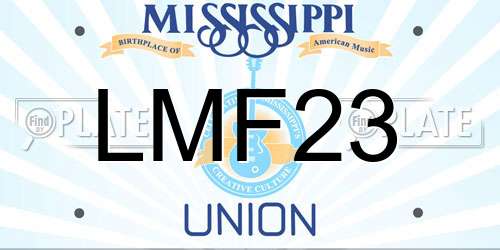 LMF23 Mississippi License Plate